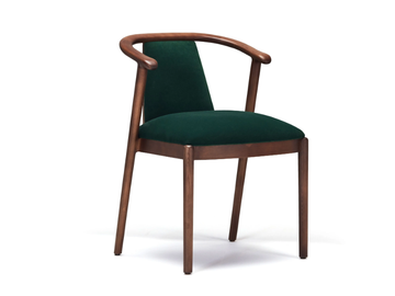 ALIAH - Velvet and ash chair by Papell Design - view 2